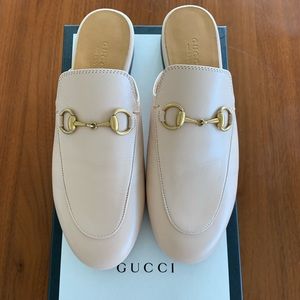 Gucci Skin Rose Princetown Leather Slipper